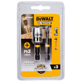 DeWALT - Bit-Set 3-teilig schlagfest PH2 50mm