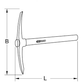 KSTOOLS® - BRONZEplus Kreuzhacke mit Stiel 500mm