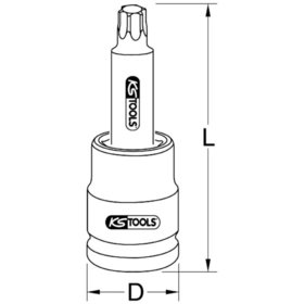 KSTOOLS® - 3/4" Kraft-Bit-Stecknuss Torx, lang, T80