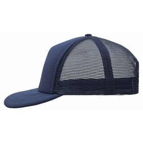 James & Nicholson - 5 Panel Polyester Mesh Cap MB6508, navy-blau, Einheitsgröße