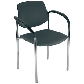 Topstar® - Besucher-Stuhl STYL mit Armlehnen chrom/blau