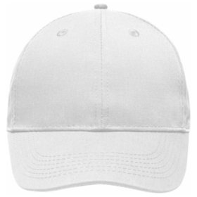 James & Nicholson - 6 Panel Work Cap MB6621, weiß, Einheitsgröße