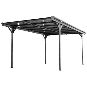 floraworld - Carport mit Flachdach, 4 Pfosten 305 x 503 x 207/232cm