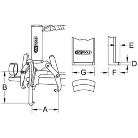 KSTOOLS® - Universal-Abzieher 3-armig, 17 t