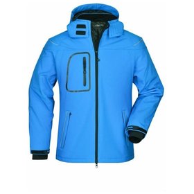 James & Nicholson - Herren Winter Softshelljacke JN1000, aqua-blau, Größe XL