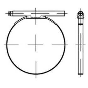 Schlauchschelle DIN 3017 Form A W1 Stahl verzinkt ø90-110 x 12mm