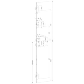 WINKHAUS - Mehrfachverriegelung hookLock M UW24184, Typ M2K,PZ92/8,D50,U24x6x1750,EV1,DH900,5,SB