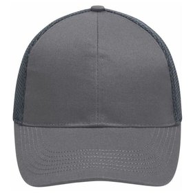 James & Nicholson - 6 Panel Cap Air Mesh MB6216, dunkelgrau, Einheitsgröße