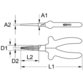 KSTOOLS® - 1000V Langbeck-Rundzange, 160mm