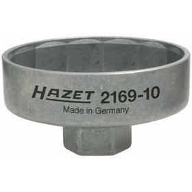 HAZET - Ölfilter-Schlüssel 2169-10, 3/8" für Außen-14-kant 74,4mm Mazda