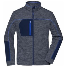 James & Nicholson - Damen Strickfleece Jacke JN1817, navy-blau/königs-blau, Größe 4XL