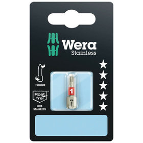 Wera® - Bit Kreuzschlitz Phillips® 3851/1 TS SB PH 1 rostfrei 6,3mm / 1/4" PH1x25mm SB