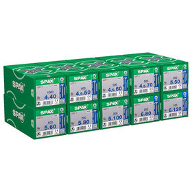 SPAX® - Heimwerker Set Smart, 10 Packungen, 4.200 Schrauben, Teilgewinde