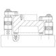 HALDER - Aufsitzspanner, schwenkbar, Größe 60/mit Exzenterspannhebel | d1=60 mm / d2=M12 | 23310.0060