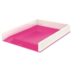 LEITZ® - Briefkorb WOW 53611023 DIN A4 Polystyrol weiß/pink