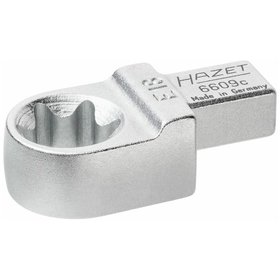 HAZET - Einsteck TORX® Ringschlüssel 6609C-E18, Einsteck-Vierkant 9 x 12mm, Außen TORX® Profil, E18