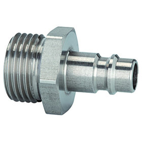 RIEGLER® - Nippel für Kupplung NW 7,2-7,8, Edelstahl 1.4305, G 1/4" A, max. 35 bar