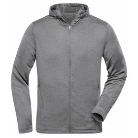 James & Nicholson - Herren Recycled Sports Hoody JN532, hell-melange, Größe XXL