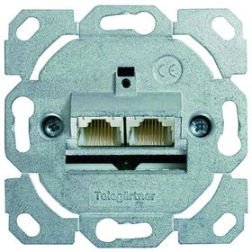 Telegärtner - Anschlussdose Cat6A UP 2xRJ45 Kanaleinb LSA designfähig