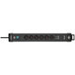 brennenstuhl® - Premium-Line Steckdosenleiste 6-fach mit USB Power-Delivery  mit 3m Kabel und Schalter (Aufhänge-Vorrichtung, 2x USB 3,1 A) schwarz