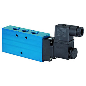 RIEGLER® - 5/2-Wegeventil einseitig elektromagnetisch monostabil G 1/4"230V,50Hz