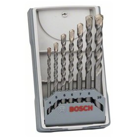 Bosch - Betonbohrer CYL-3 Set, Silver Percussion, 7-teilig, 4, 5, 6, 6, 7, 8, 10mm (2607017082)