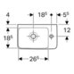 Geberit - Renova Compact Handwaschbecken, verk. Ausladung