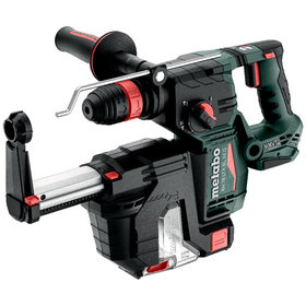 metabo® - Akku-Kombihammer KH 18 LTX BL 24 Q Set ISA (601714900), mit integrierter Staubabsaugung und Metabo-Quick-Wechselfutter , metaBOX 185 XL