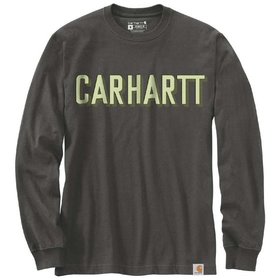carhartt® - Herren Langarmshirt WORKWEAR LOGO L/S T-SHIRT, peat, Größe L