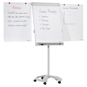 FRANKEN - Flipchart Mobile Deluxe FC81 67x95cm Rundfuß hellgrau