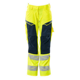 MASCOT® - Hose mit Knietaschen ACCELERATE SAFE, hi-vis Gelb/Schwarzblau, Größe 82C42