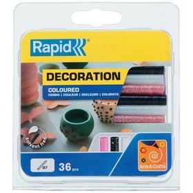 Rapid® - Klebesticks Glitzer ø7 x 90mm, weiß/schwarz/pink