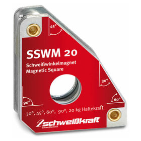 schweißkraft® - SSWM 20 Standard Schweißwinkelmagnet 30° / 60° / 45° / 90°