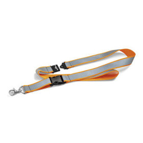 DURABLE - Textilband: 53cm lang, 2cm breit, silber /orange, reflektierend