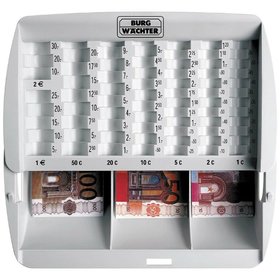 BURG-WÄCHTER - EURO-Geldzähl-Einsatz ZE 250, für Geldkassette, Kunststoff, weiß