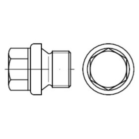 Verschlussschraube Bund Außensechskant DIN 910 Messing M16x1,5