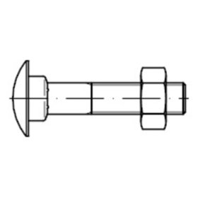 E-NORMpro - Flachrundschraube mit Vierkantansatz DIN 603 MU Stahl galv.verz. M 5x 16