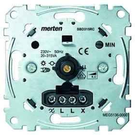 merten - Dimmer Dreh/Druckkn 20-315W kapaz UP