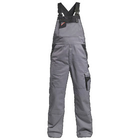 Engel - Enterprise Baumwolle Latzhose 3600-575, Grau/Schwarz, Größe 50