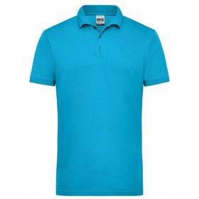 James & Nicholson - Herren Workwear Poloshirt JN830, türkis, Größe XL
