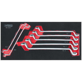 KSTOOLS® - SCS CHROMEplus Doppel-Ringschlüssel-Satz, 7-teilig in 1/3 Systemeinlage