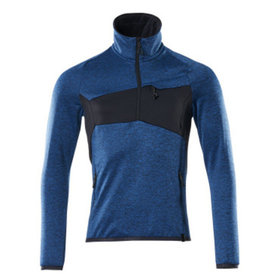 MASCOT® - Fleecepullover ACCELERATE mit kurzem Reißverschluss Azurblau/Schwarzblau 18003-316-91010, Größe XS