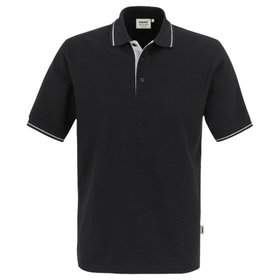 HAKRO - Poloshirt Casual 803, schwarz/silber, Größe M