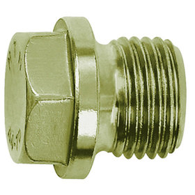 RIEGLER® - Verschlussschraube, Außensechskant, Bund, G 1/8", SW 10, Edelstahl 1.4571