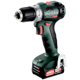 metabo® - Akku-Bohrschrauber PowerMaxx BS 12 BL (601044500) metaBOX 118, 12V 2x2Ah Li-Power + SC 30