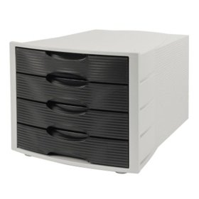 Soennecken - Schubladenbox 1555 4 geschlossene Schübe schwarz