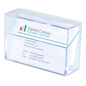 sigel® - Visitenkartenbox VA110 max. 100Karten Polystyrol glasklar