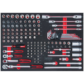 KSTOOLS® - SCS 1/4" + 3/8" Steckschlüssel-Satz, 136-teilig in 1/1 Systemeinlage