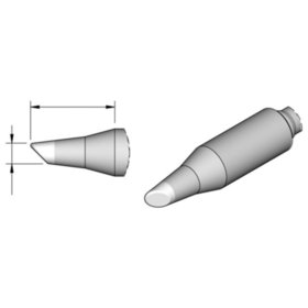 JBC - Lötspitze Serie C470, Rundform, C470019/ø3,5mm, abgeschrägt