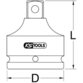 KSTOOLS® - 1" Kraft-Reduzieradapter, 1"F x 3/4"M